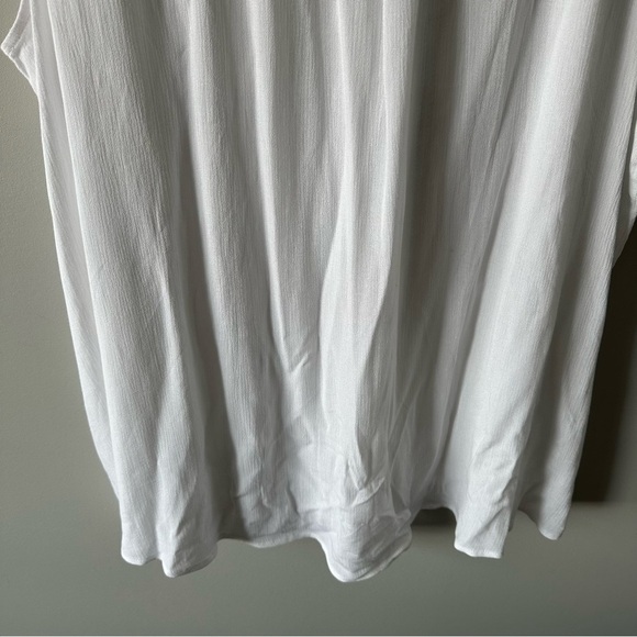 CJ Banks Green Floral Embroidered Tank Top Size 2X Boho Coastal Festival - Picture 11 of 13